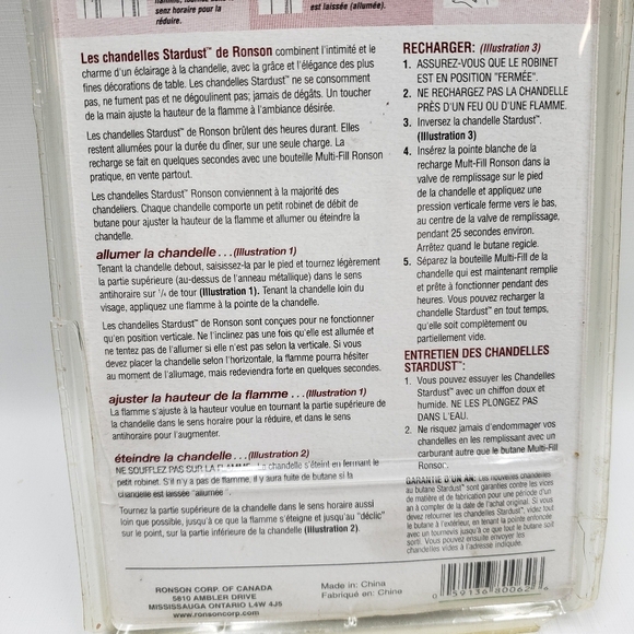 Ronson Stardust Butane Candles Refillable Green Holiday Christmas - Picture 8 of 14